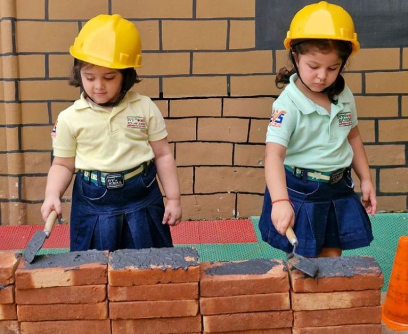Child playing at playschool